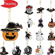 15 diamant nøgleringe med Halloween motiver